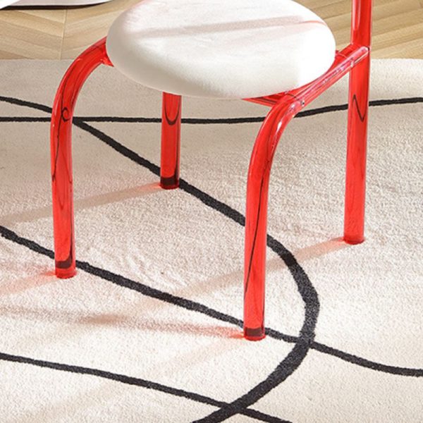 Contemporary Nordic Acrylic Velvet Sponge Round Arched Dining Chair Backrest For Dining Room - Image 12