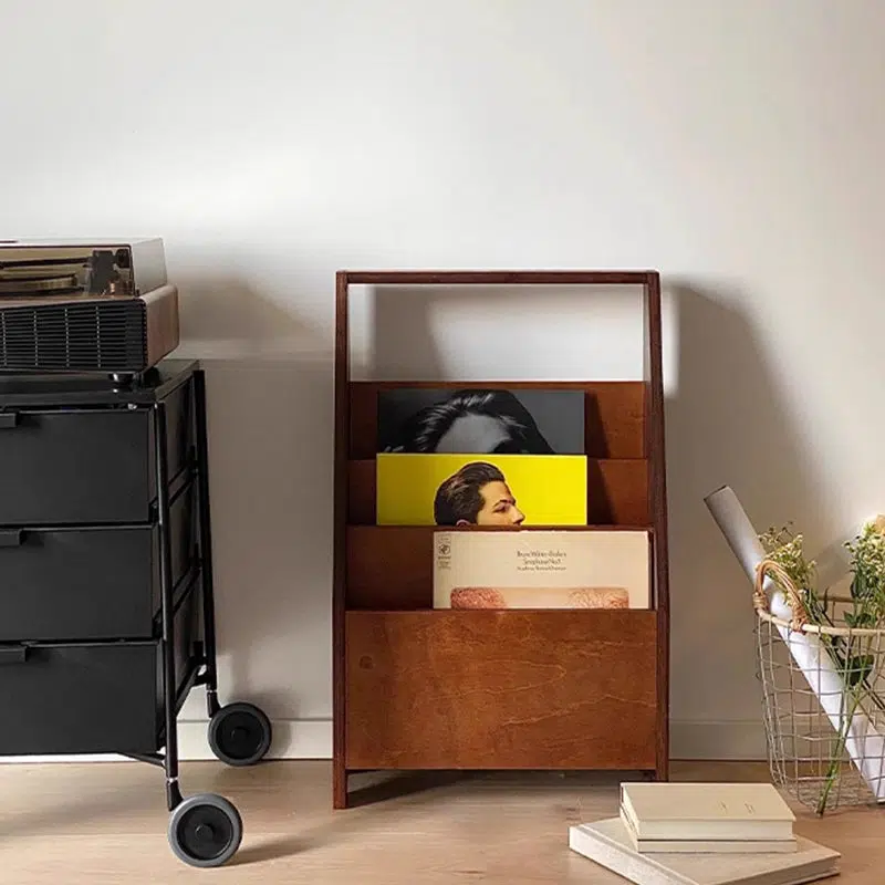 05-c8dd3f07-7249-4473-85d3-b5f2baaf6488.jpg Contemporary Retro Rectangular Plank Bookshelves 3-Shelf For Home Office - Image 2