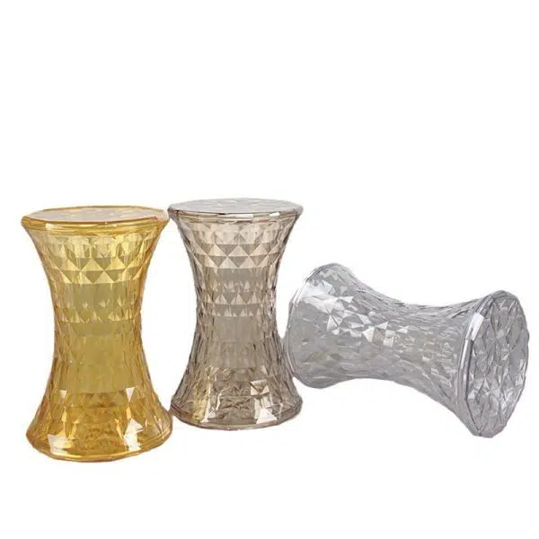 Contemporary Nordic Column Acrylic Chair Backless Armless For Living Room - Image 16