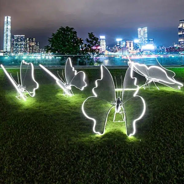 Modern Art Deco Waterproof Fiberglass Butterfly LED Landscape Lighting Outdoor Light For Garden - Image 13