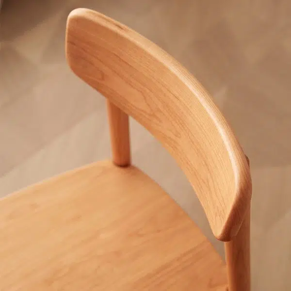 Contemporary Scandinavian Rectangular Wood Chair Backrest Armless For Living Room - Image 7