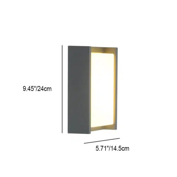 Minimalist Outdoor Square PC LED Patio Waterproof Wall Sconce Lamp - Image 6