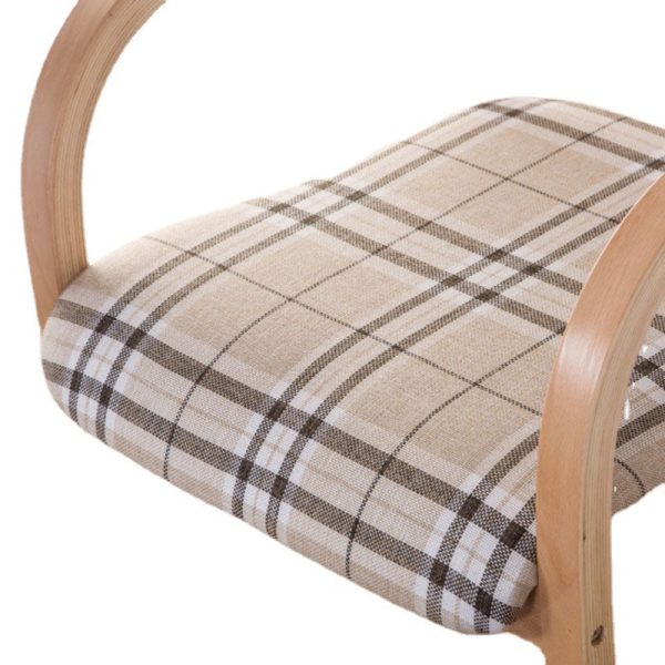 Contemporary Nordic Wood Cotton Linen Fabric Leather Velvet Sponge Square Dining Chair Backrest Armrest For Dining Room - Image 5