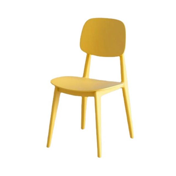 Contemporary Scandinavian Macaron Plastic Square Dining Chair Backrest For Dining Room - Image 22