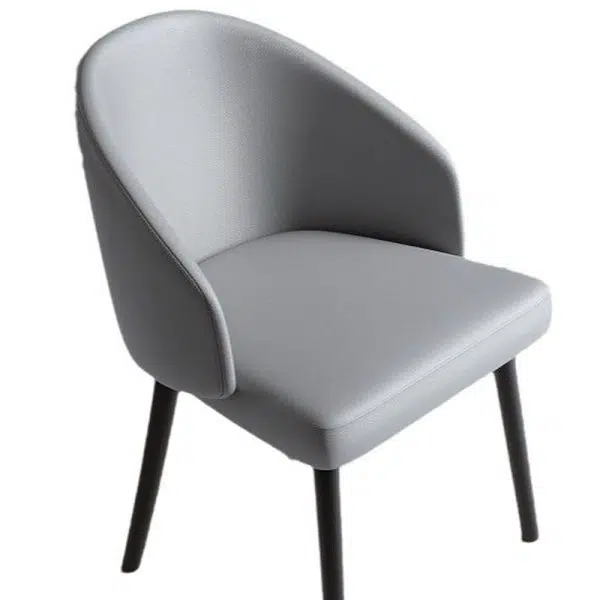 Contemporary Nordic Trapezoid Cushion Saddle Leather Ash Wood Dining Chair Backrest For Dining Room - Image 14