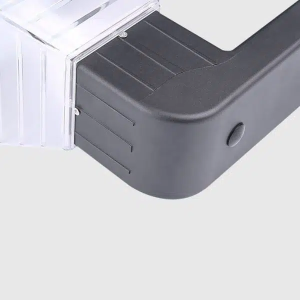 Modern Square Black Aluminum Plastic Solar LED Outdoor Wall Light - Image 9