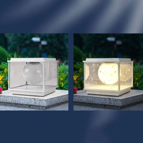 Modern Simplicity Aluminum Alloy Glass Square Ball LED Outdoor Landscape Light For Garden - Image 17