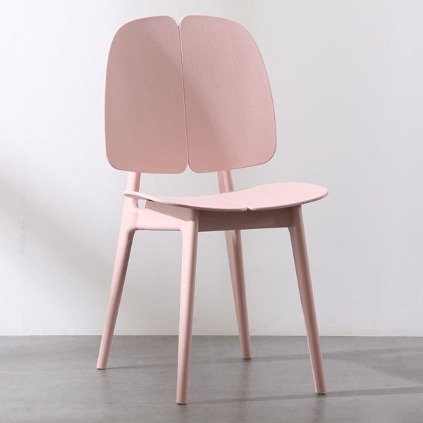 Contemporary Scandinavian Plastic Steel Metal Square Dining Chair Backrest For Dining Room - Image 16