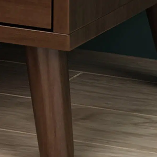 Contemporary Nordic Rectangular Solid Wood Nightstand 1/2 Drawer For Bedroom - Image 12