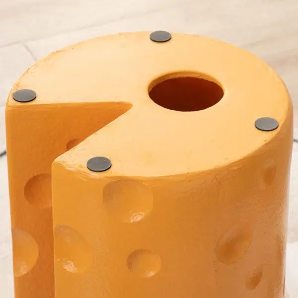 Contemporary Creative Kids Round Cylinder Cheese Resin Side Table For Bedroom - Image 7
