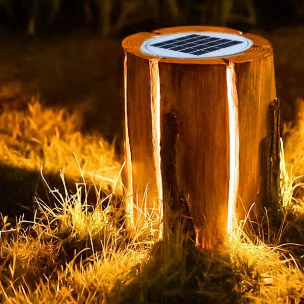 Creative Simulation Stump Resin LED Courtyard Lawn Landscape Light - Image 2