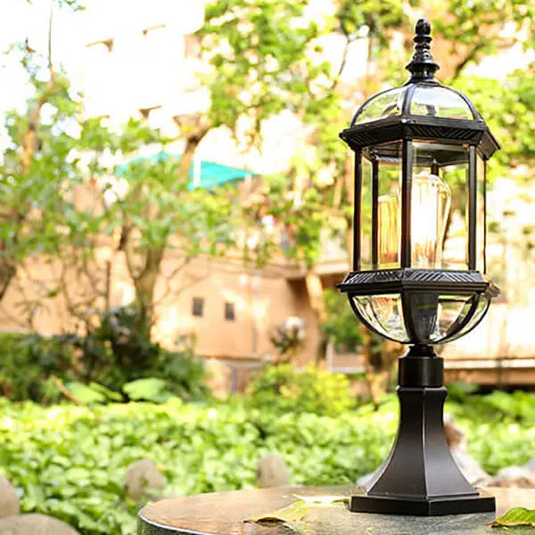 06-50f25e7c-8619-45ee-9337-20d210c6dbe7.jpg European Vintage Fence Column Post Light Patio Outdoor Waterproof Garden Light - Image 1