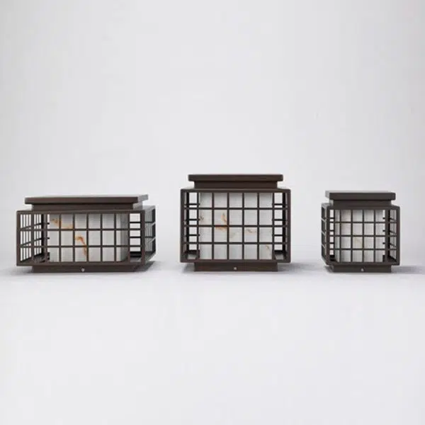 Modern Chinese Square Column Outdoor Waterproof Patio 1-Light Landscape Light - Image 6