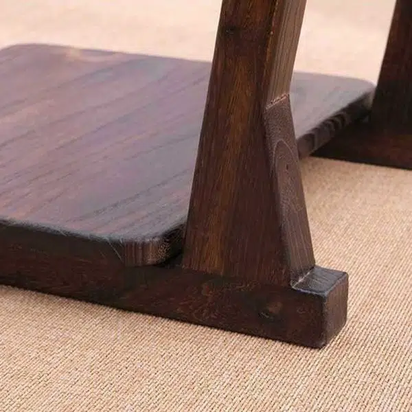 Traditional Japanese Square Paulownia Wood Cotton Linen Chair Tatami Backrest For Entertainment Room - Image 11