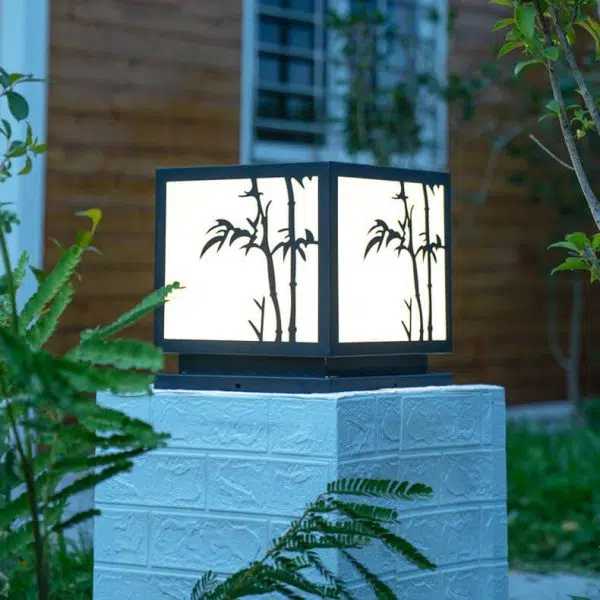 Traditional Chinese Solar Square Stainless Steel Acrylic LED Outdoor Landscape Light For Outdoor Patio - Image 13