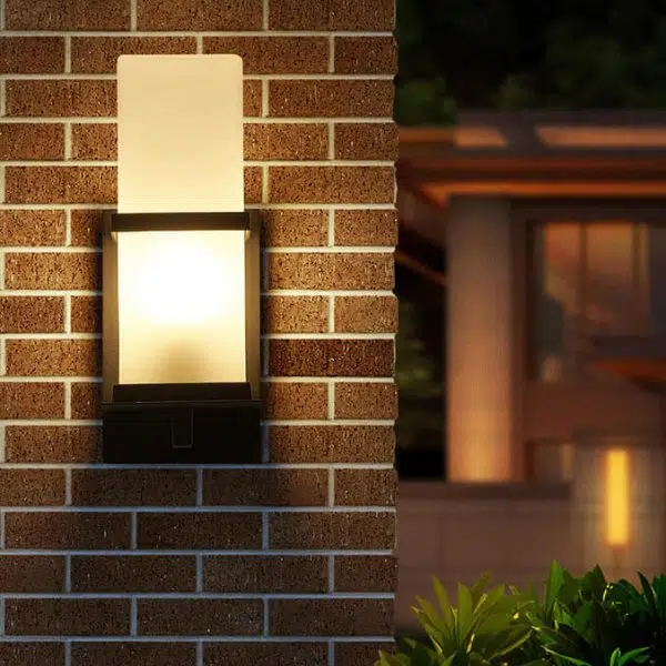 Industrial Outdoor Waterproof Column Frosted Glass Shade 1-Light Wall Sconce Lamp - Image 12