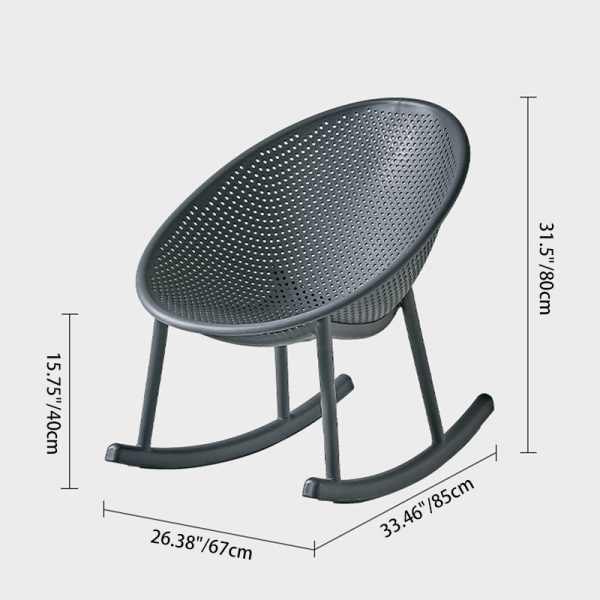 Contemporary Creative Oval PP Plastic Chair Backrest Armrest For Living Room - Image 4