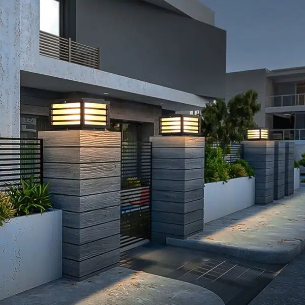 Solar Square Post Head Light Outdoor Patio Waterproof Post Head Light - Image 3