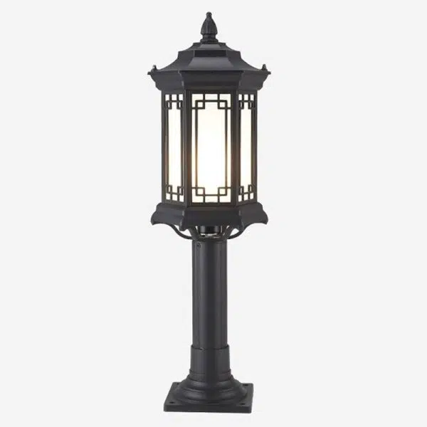 Traditional Chinese Waterproof Solar Aluminum Glass Cylinder LED Landscape Lighting Outdoor Light For Garden - Image 11