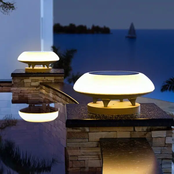 Modern Simplicity Solar Waterproof Stainless Steel PE Round Spaceship LED Landscape Lighting Outdoor Light For Outdoor Patio - Image 17