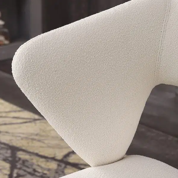 Contemporary Creative Triangle Rectangle Velvet Wood Dining Chair Backrest Armless For Dining Room - Image 7