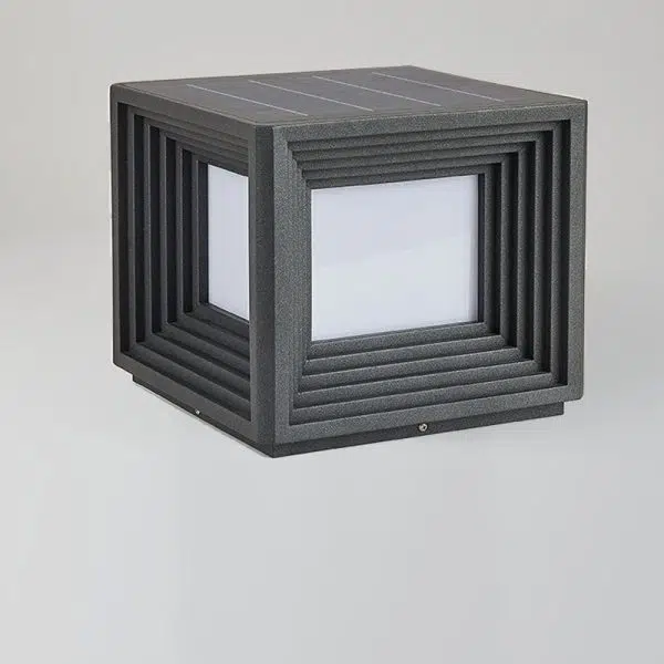 Modern Simplicity Rectangular Stainless Steel Acrylic LED Post Head Light For Outdoor Patio - Image 11