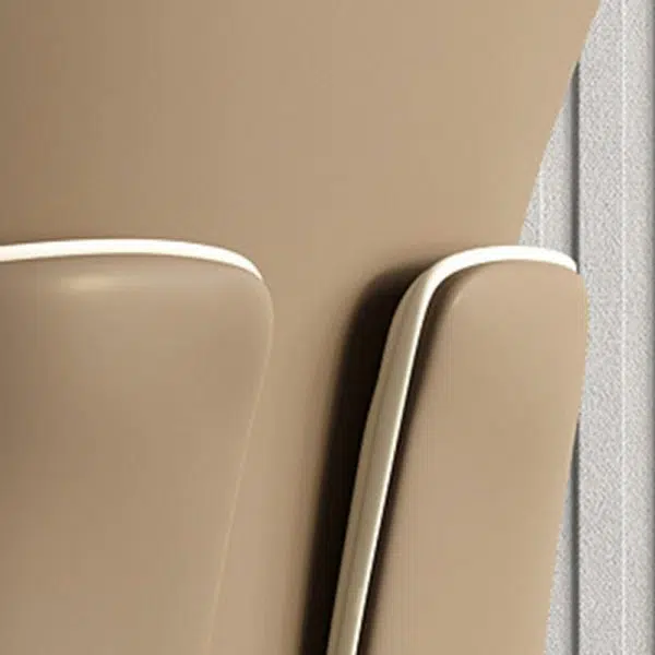 Contemporary Luxury Leather Wood Legs Stainless Steel Decor Dining Chair Backrest For Dining Room - Image 5