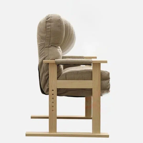 Modern Simplicity Fabric Upholstered Wood Frame Accent Chair Adjustable Backrest Armrest For Home Office - Image 23