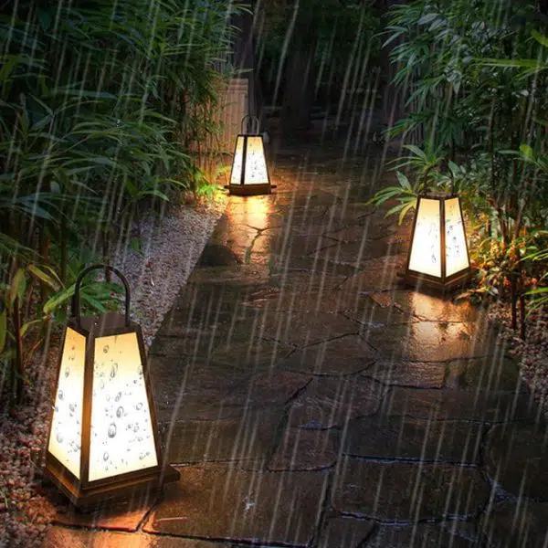 Modern Outdoor Solar Geometric Column Waterproof LED Garden Landscape Light - Image 3