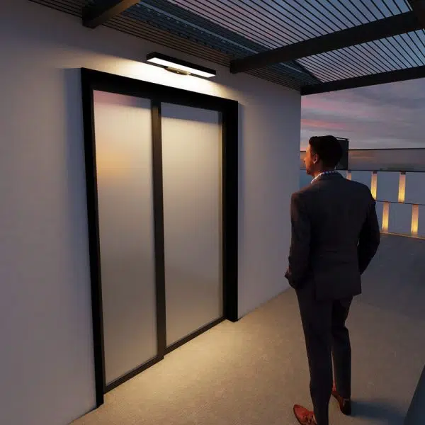 Modern Minimalist Rectangular Flat LED Sensor Outdoor Waterproof Wall Sconce Lamp - Image 22