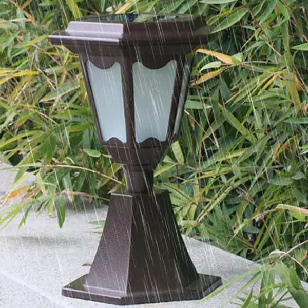 Solar Outdoor Hexagonal Post Head Light LED Garden Landscape Light - Image 9