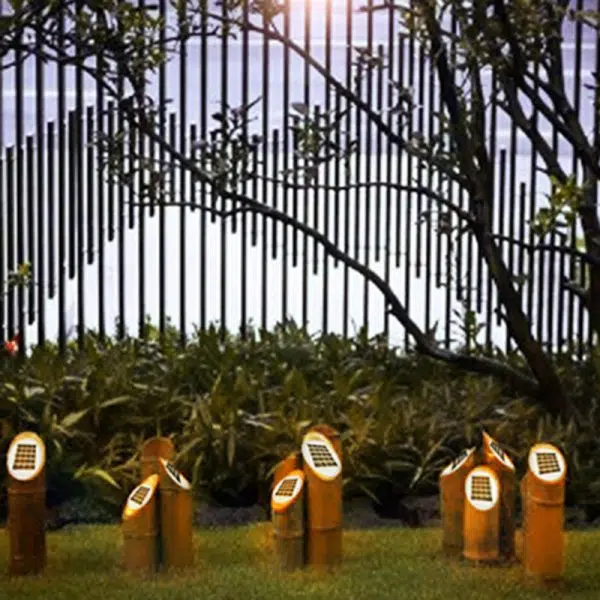 Contemporary Creative Waterproof Solar Resin Bamboo LED Landscape Lighting Outdoor Light For Garden - Image 6