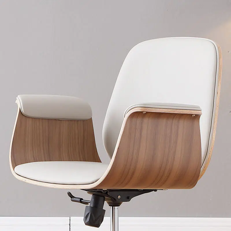 07-1035238a-daa6-499e-998c-9d6a22d6b117.jpg Contemporary Luxury Microfiber Leather Wood Grain Height Adjustable Swivel Desk Chair Backrest Armrest For Home Office - Image 5