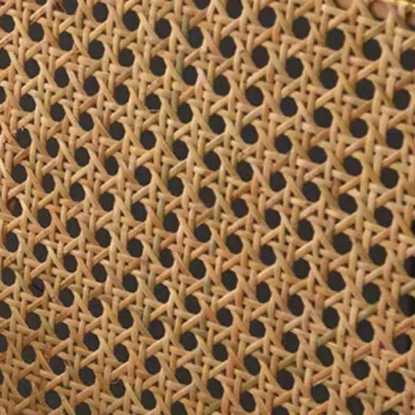 Contemporary Scandinavian Rectangular Wood Rattan Chair Backrest Armrest For Living Room - Image 6