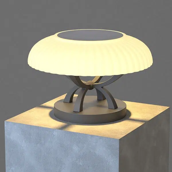 Contemporary Industrial Waterproof Stainless Steel PE Mushroom Design LED Post Lamp Landscape Light For Outdoor Patio - Image 10