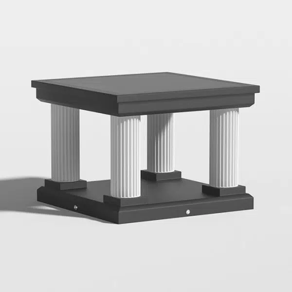 Contemporary Industrial Stainless Steel Square Column LED Waterproof Solar Post Lamp For Outdoor Patio - Image 11