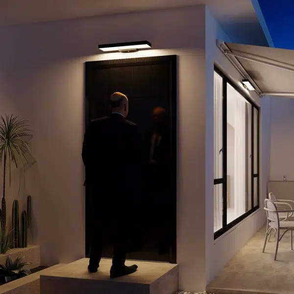 Modern Minimalist Rectangular Flat LED Sensor Outdoor Waterproof Wall Sconce Lamp - Image 23