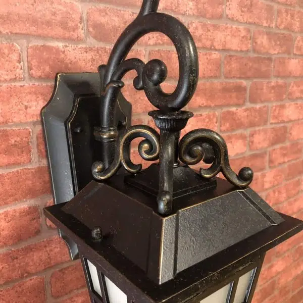 European Outdoor Square Lantern Carved 1-Light Waterproof Wall Sconce Lamp - Image 8