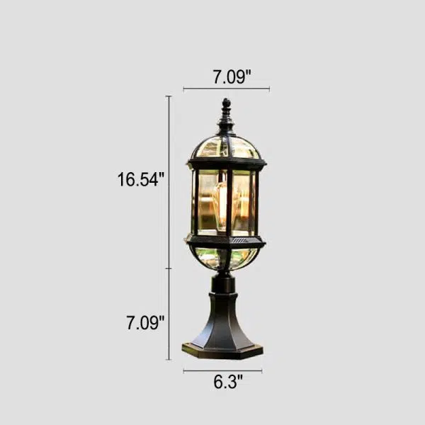 European Vintage Fence Column Post Light Patio Outdoor Waterproof Garden Light - Image 3