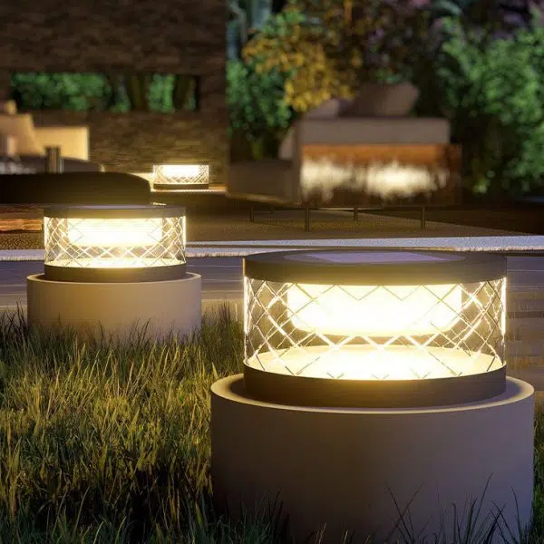 Modern Simplicity Stainless Steel Solar Round LED Outdoor Landscape Light For Garden - Image 21