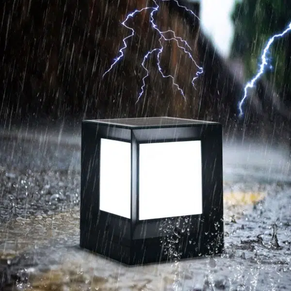 Modern Simple Solar Quadrupole Waterproof Outdoor Garden Column Post Head Light - Image 13