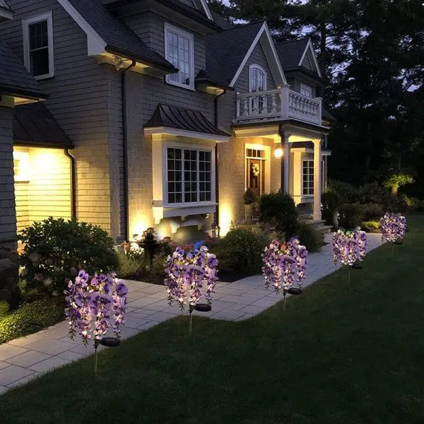 Solar Simulation Wisteria LED Outdoor Lawn Decorative Floor Plug Light - Image 6