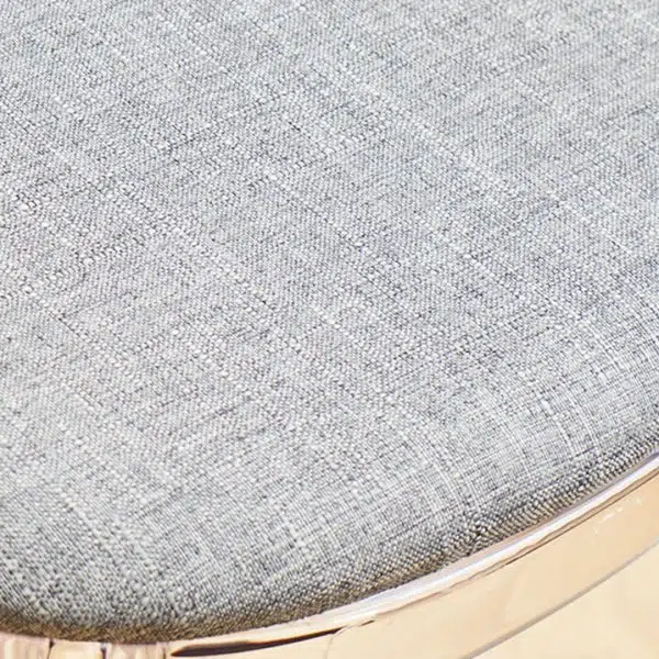 Contemporary Scandinavian Curved Plastic Fabric Chair Backrest Armless For Living Room - Image 6