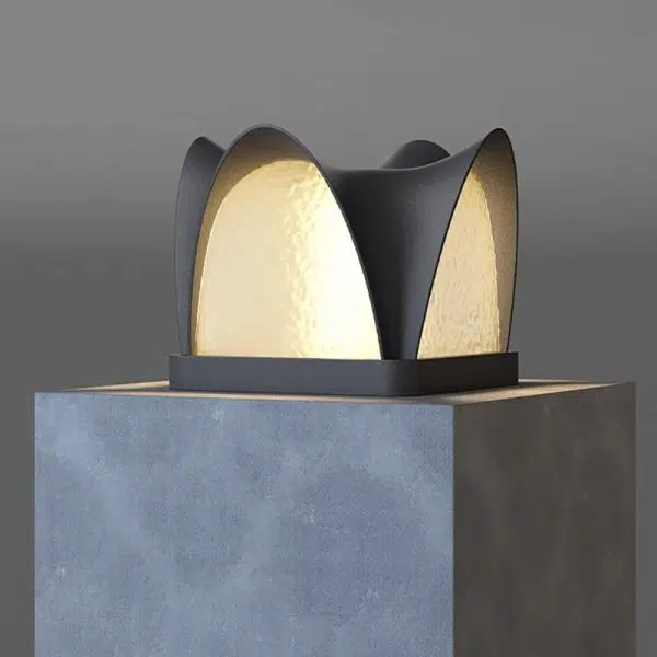 Modern Art Deco Solar Curve Cube LED Outdoor Landscape Light For Garden - Image 12