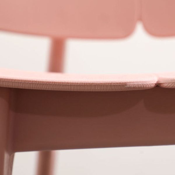 Contemporary Scandinavian Plastic Steel Metal Square Dining Chair Backrest For Dining Room - Image 7