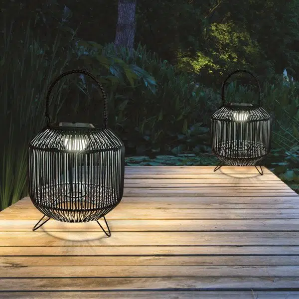 Modern Rattan Weaving Iron Portable Outdoor Waterproof Solar LED Lawn Landscape Light - Image 12