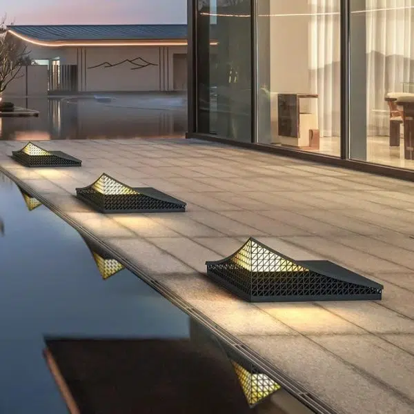 Contemporary Industrial Hollow Out Stainless Steel PC LED Lawn Landscape Light For Outdoor Patio - Image 3