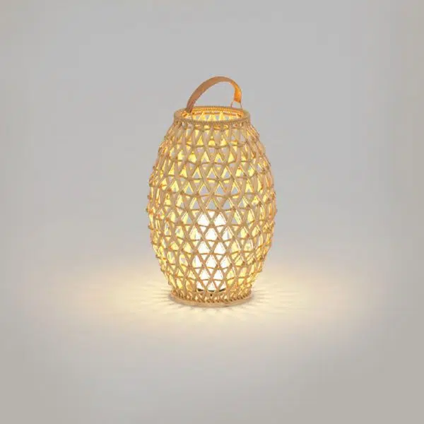 Outdoor Bamboo Weaving Portable Waterproof 1-Light Garden Landscape Light - Image 6