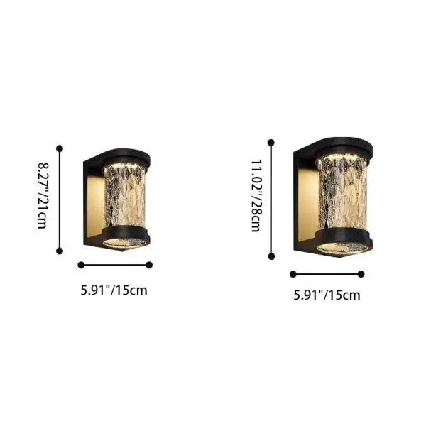 Modern Minimalist Solar Cylinder Stainless Steel Glass LED Outdoor Wall Light For Garden - Image 4