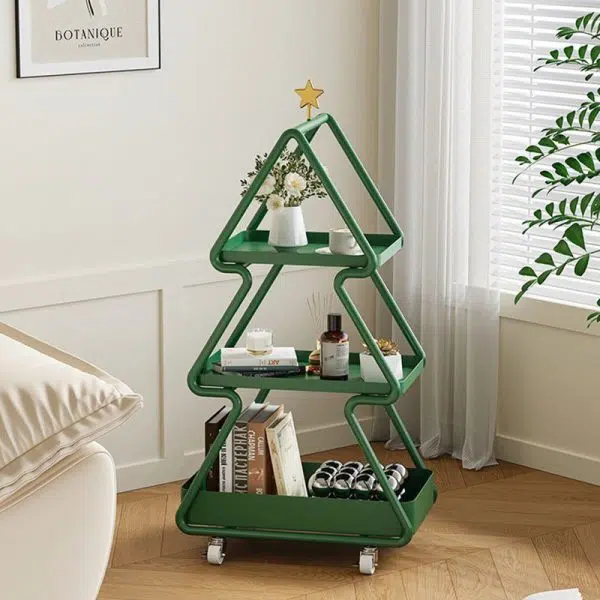 Contemporary Creative Christmas Tree Iron End Table 3-Tier For Living Room - Image 10